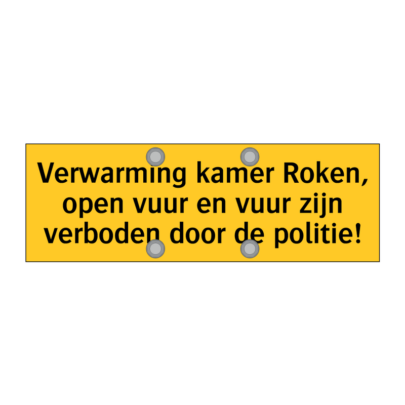 Verwarming kamer Roken, open vuur en vuur zijn /.../