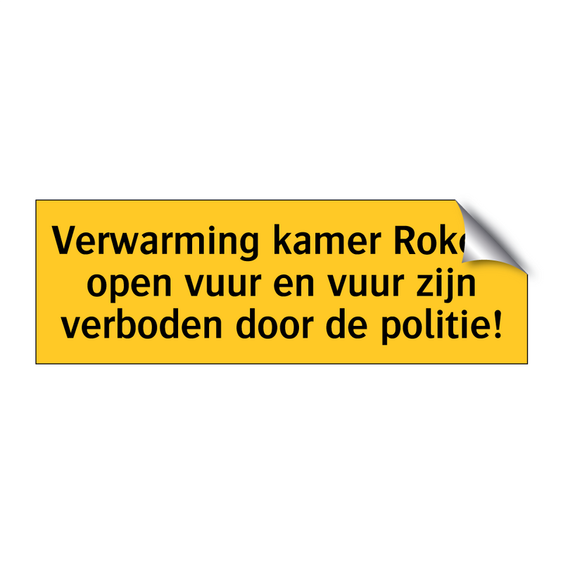 Verwarming kamer Roken, open vuur en vuur zijn /.../