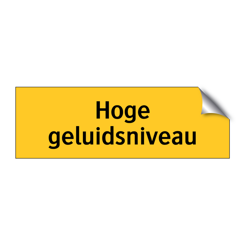 Hoge geluidsniveau & Hoge geluidsniveau & Hoge geluidsniveau & Hoge geluidsniveau