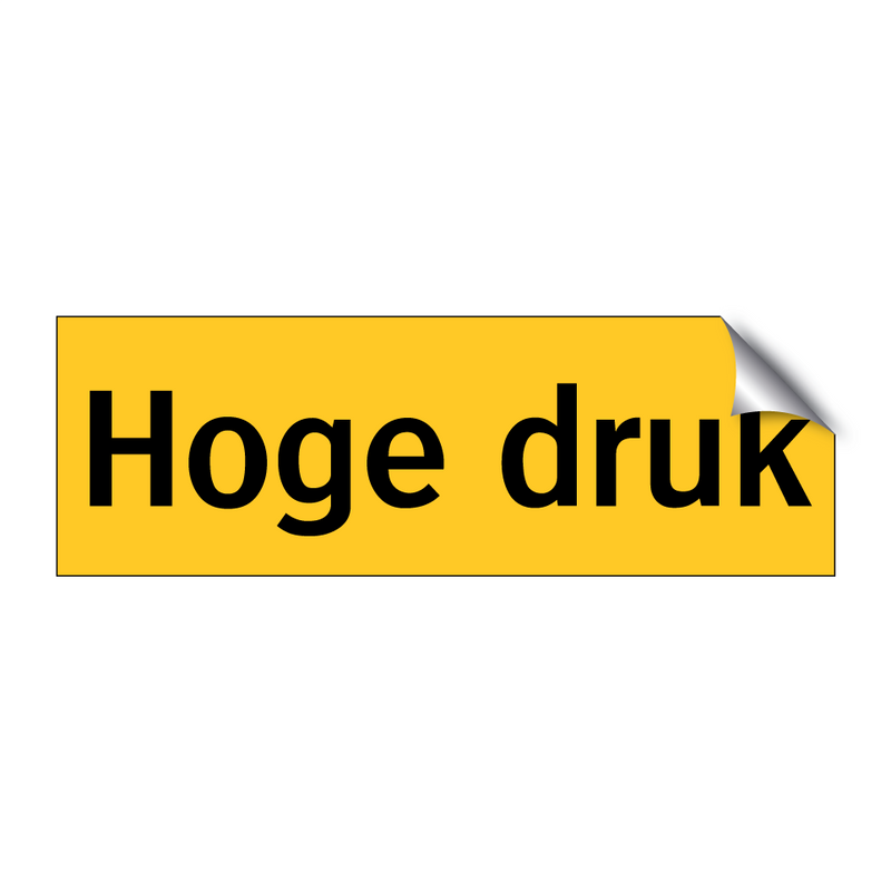 Hoge druk & Hoge druk & Hoge druk & Hoge druk