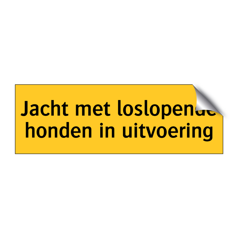 Jacht met loslopende honden in uitvoering & Jacht met loslopende honden in uitvoering