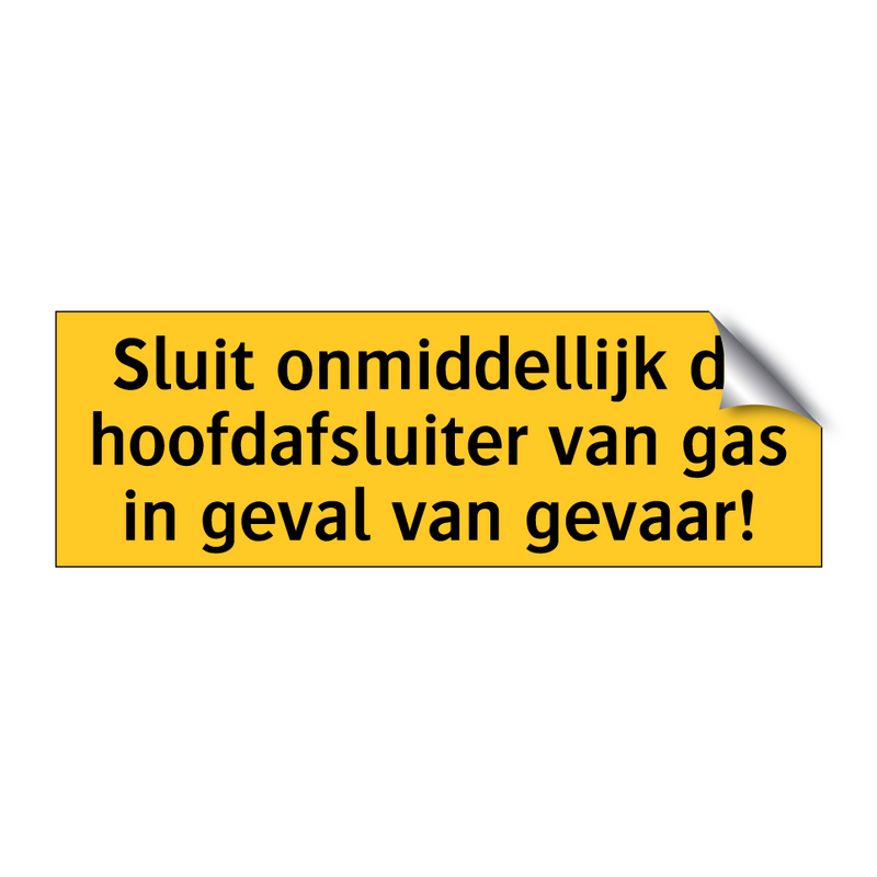 Sluit onmiddellijk de hoofdafsluiter van gas in geval /.../