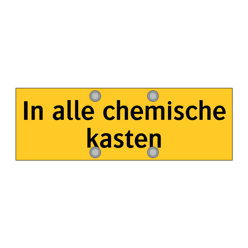 In alle chemische kasten & In alle chemische kasten & In alle chemische kasten