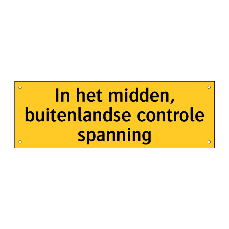 In het midden, buitenlandse controle spanning