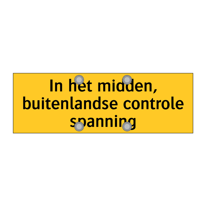 In het midden, buitenlandse controle spanning