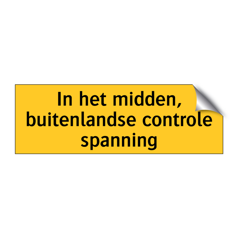 In het midden, buitenlandse controle spanning & In het midden, buitenlandse controle spanning