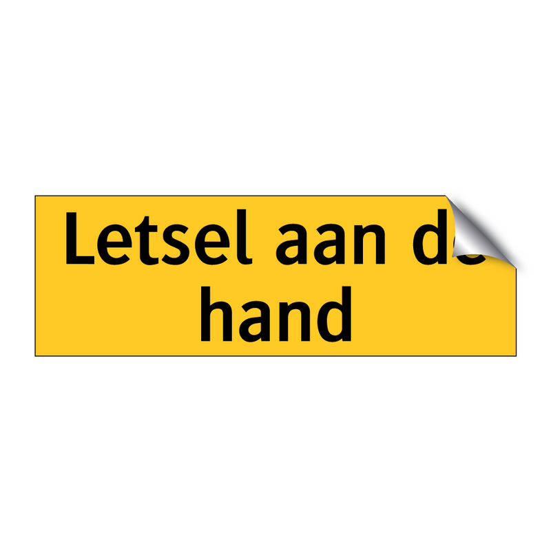 Letsel aan de hand & Letsel aan de hand & Letsel aan de hand & Letsel aan de hand