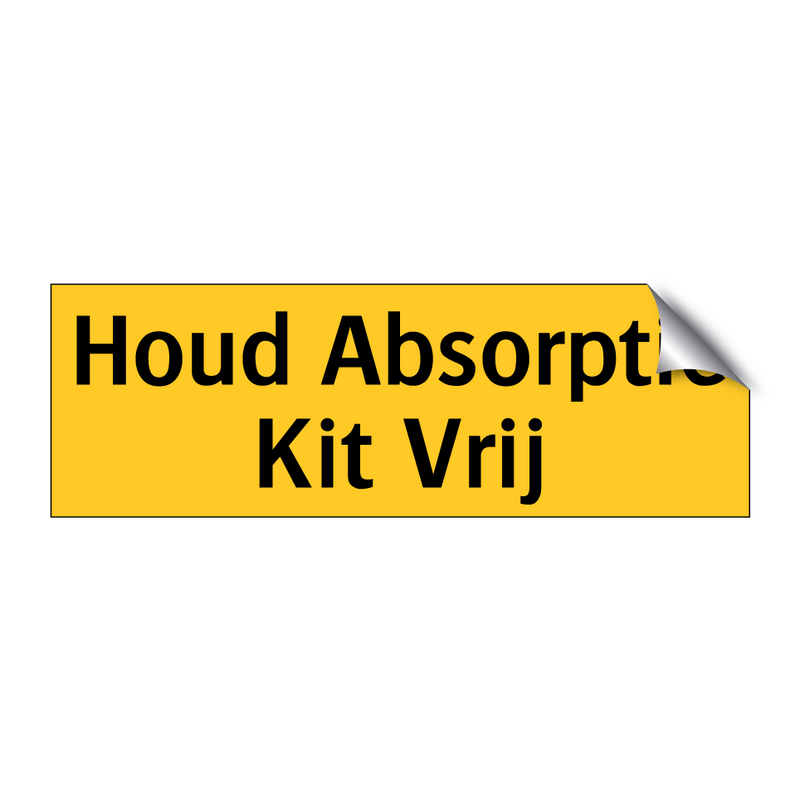 Houd Absorptie Kit Vrij & Houd Absorptie Kit Vrij & Houd Absorptie Kit Vrij