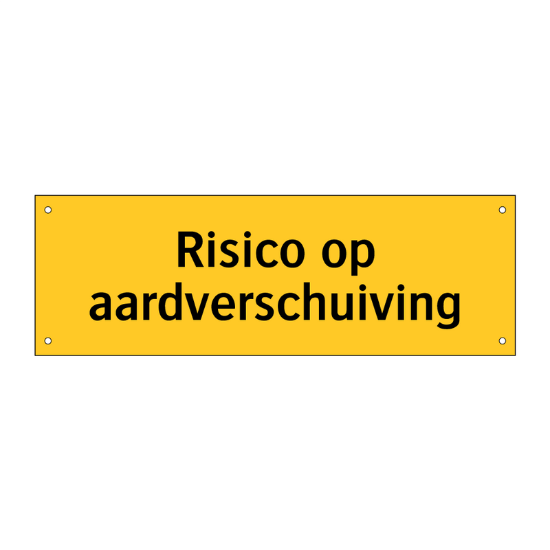 Risico op aardverschuiving