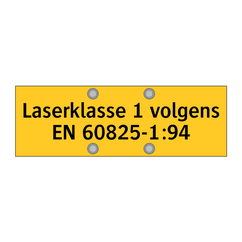 Laserklasse 1 volgens EN 60825-1:94