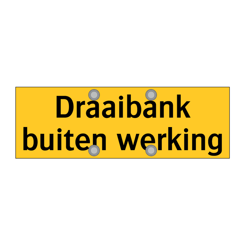 Draaibank buiten werking