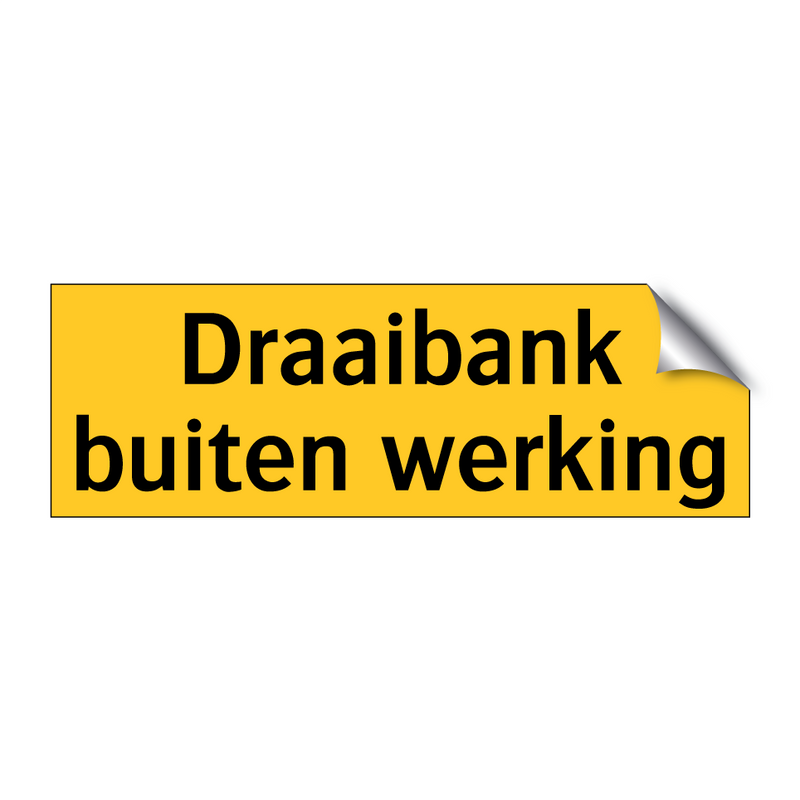 Draaibank buiten werking