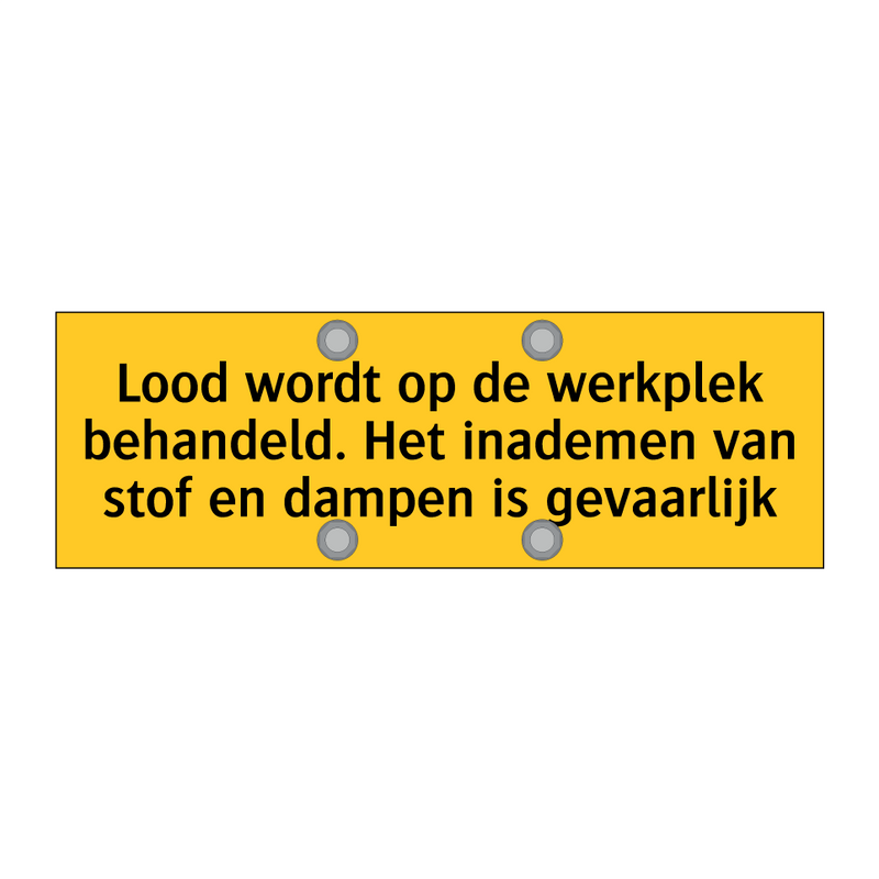 Lood wordt op de werkplek behandeld. Het inademen van /.../