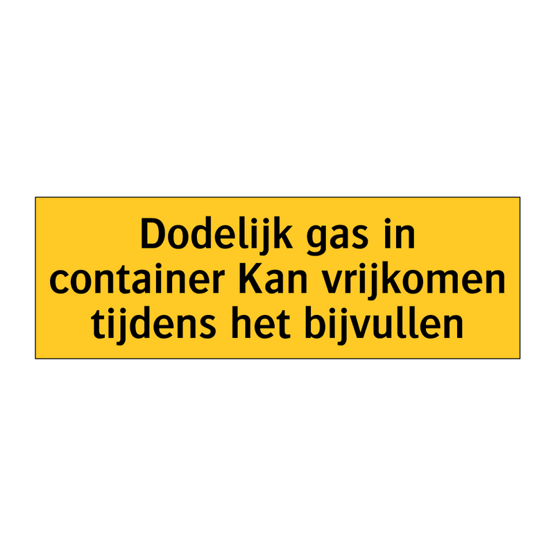 Dodelijk gas in container Kan vrijkomen tijdens het /.../