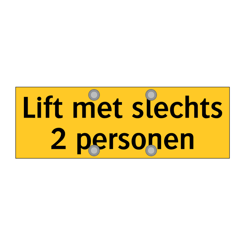 Lift met slechts 2 personen & Lift met slechts 2 personen & Lift met slechts 2 personen