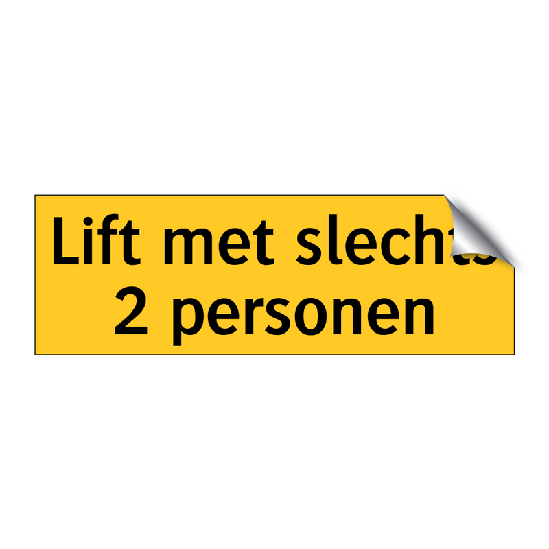 Lift met slechts 2 personen & Lift met slechts 2 personen & Lift met slechts 2 personen