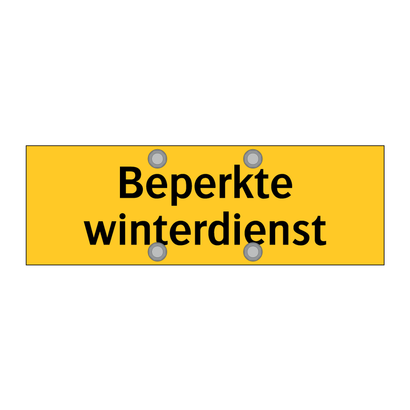 Beperkte winterdienst & Beperkte winterdienst & Beperkte winterdienst