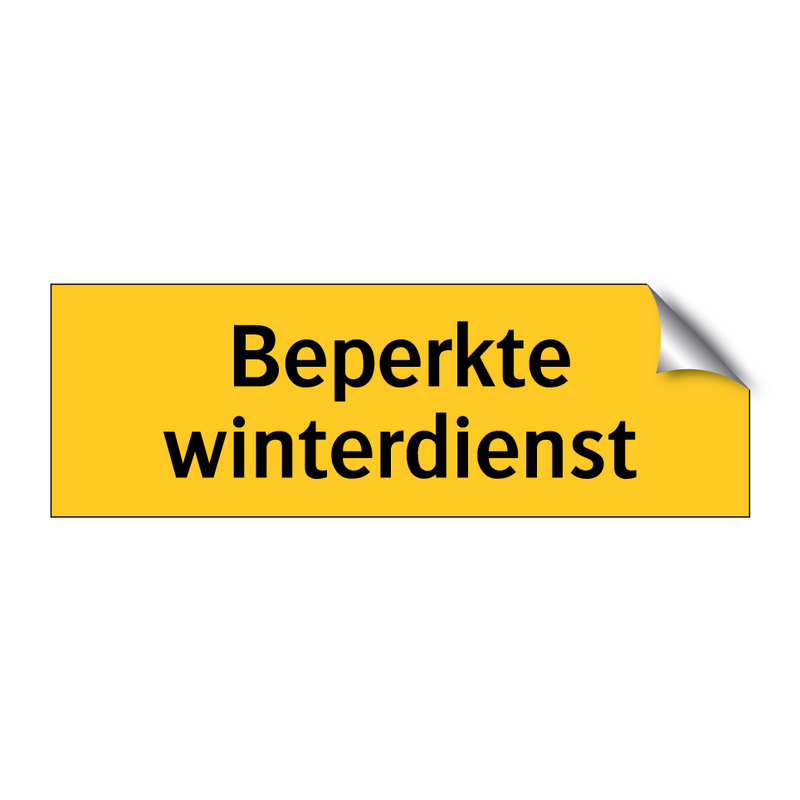 Beperkte winterdienst & Beperkte winterdienst & Beperkte winterdienst & Beperkte winterdienst