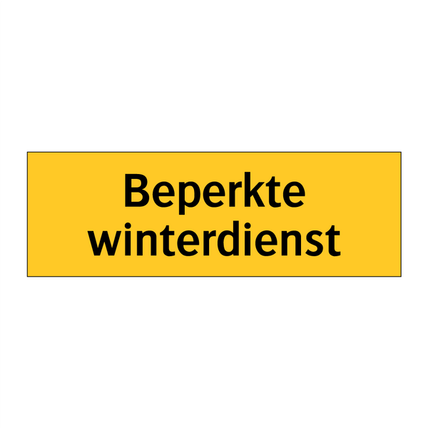 Beperkte winterdienst