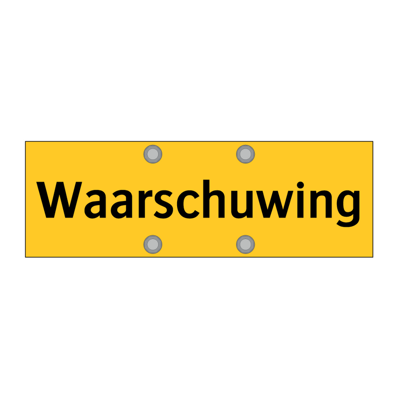 Waarschuwing & Waarschuwing & Waarschuwing