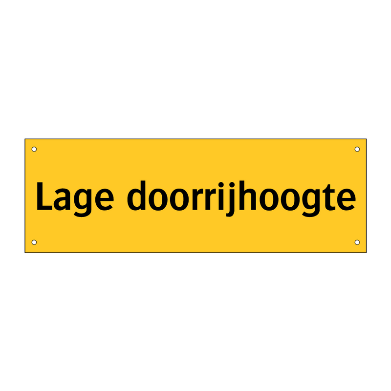 Lage doorrijhoogte & Lage doorrijhoogte & Lage doorrijhoogte & Lage doorrijhoogte