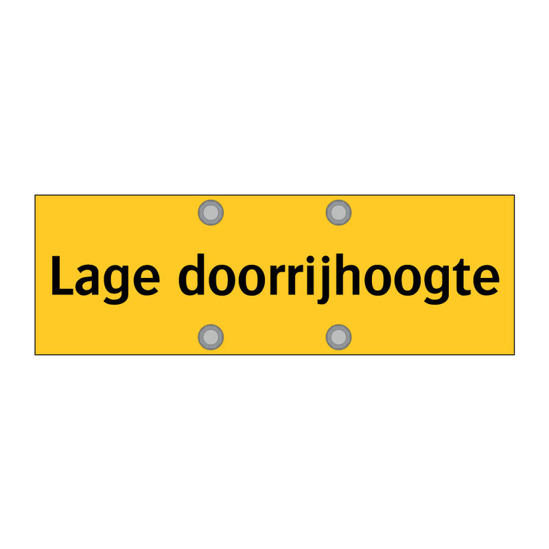 Lage doorrijhoogte & Lage doorrijhoogte & Lage doorrijhoogte