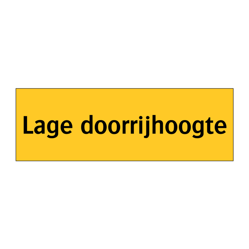 Lage doorrijhoogte & Lage doorrijhoogte & Lage doorrijhoogte & Lage doorrijhoogte