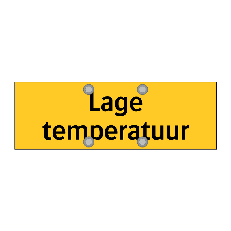 Lage temperatuur & Lage temperatuur & Lage temperatuur