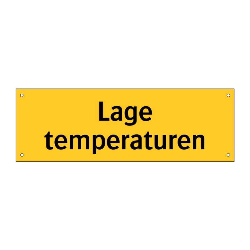 Lage temperaturen