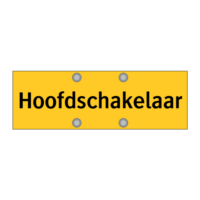 Hoofdschakelaar & Hoofdschakelaar & Hoofdschakelaar