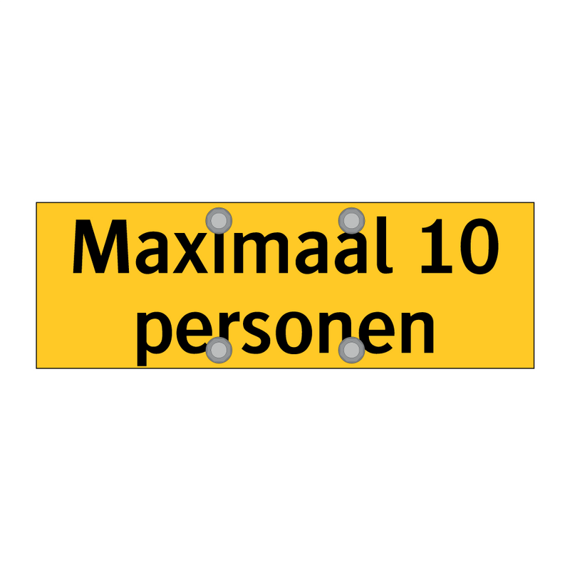 Maximaal 10 personen & Maximaal 10 personen & Maximaal 10 personen