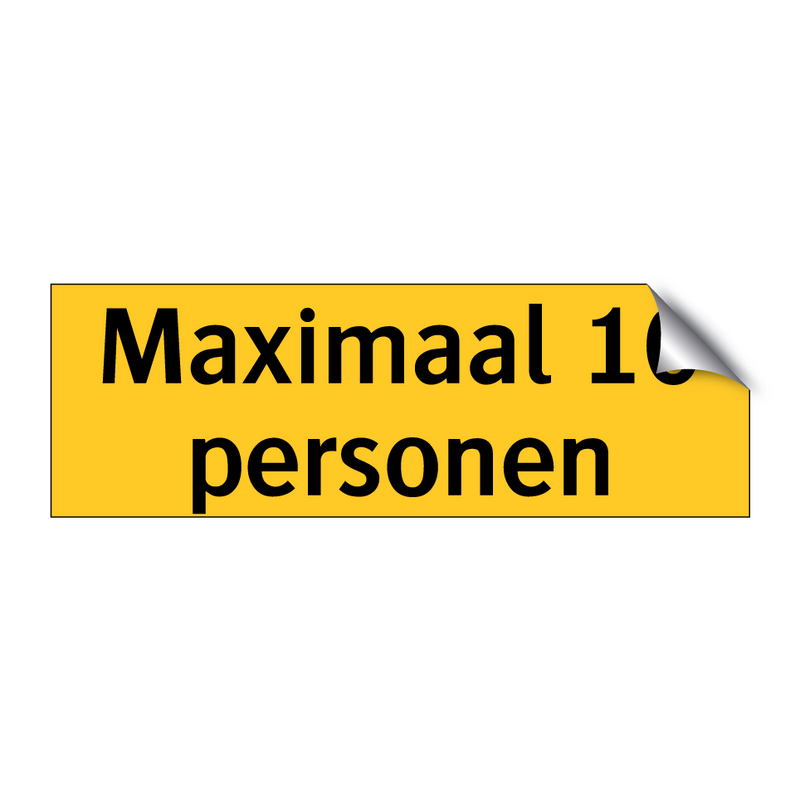 Maximaal 10 personen & Maximaal 10 personen & Maximaal 10 personen & Maximaal 10 personen