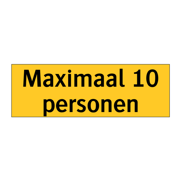 Maximaal 10 personen & Maximaal 10 personen & Maximaal 10 personen & Maximaal 10 personen