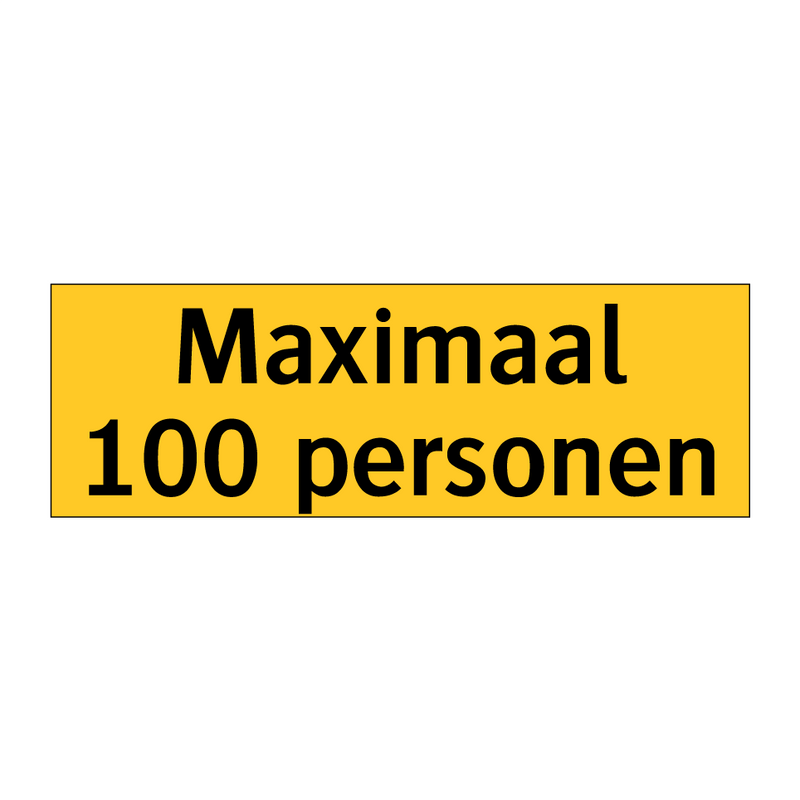 Maximaal 100 personen & Maximaal 100 personen & Maximaal 100 personen & Maximaal 100 personen