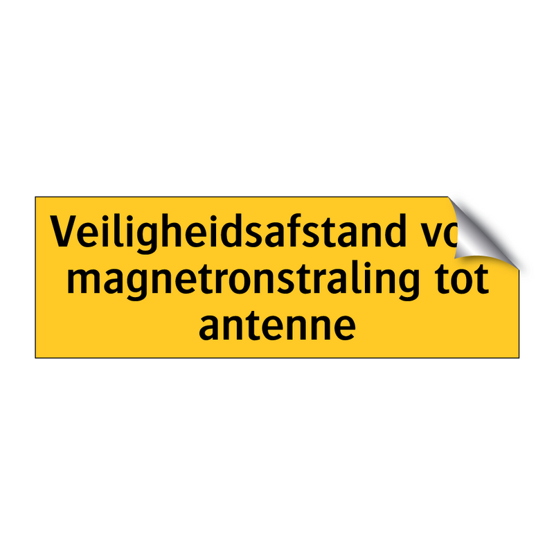 Veiligheidsafstand voor magnetronstraling tot antenne