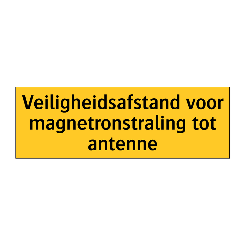 Veiligheidsafstand voor magnetronstraling tot antenne