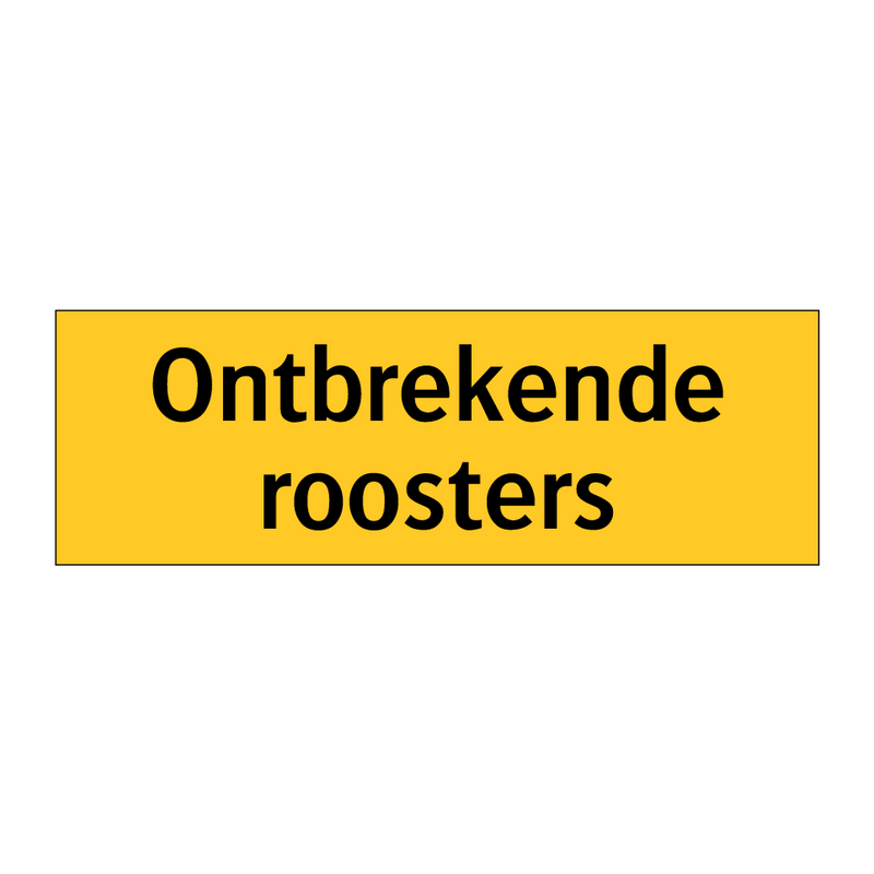 Ontbrekende roosters & Ontbrekende roosters & Ontbrekende roosters & Ontbrekende roosters