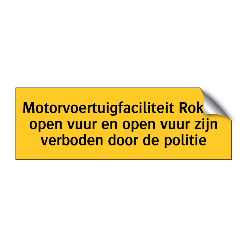 Motorvoertuigfaciliteit Roken, open vuur en open vuur /.../