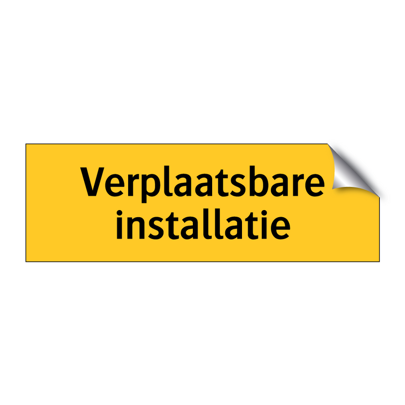 Verplaatsbare installatie & Verplaatsbare installatie & Verplaatsbare installatie