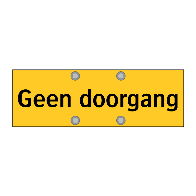 Geen doorgang & Geen doorgang & Geen doorgang