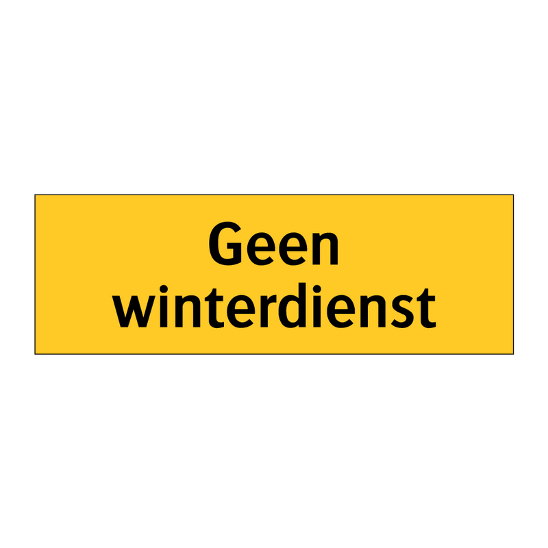 Geen winterdienst & Geen winterdienst & Geen winterdienst & Geen winterdienst & Geen winterdienst