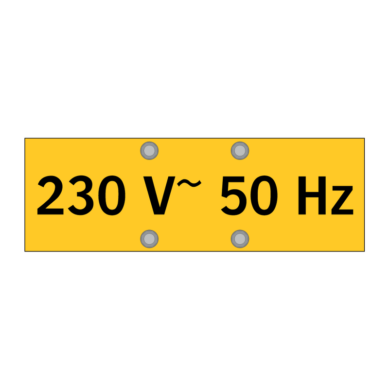 230 V~ 50 Hz & 230 V~ 50 Hz & 230 V~ 50 Hz