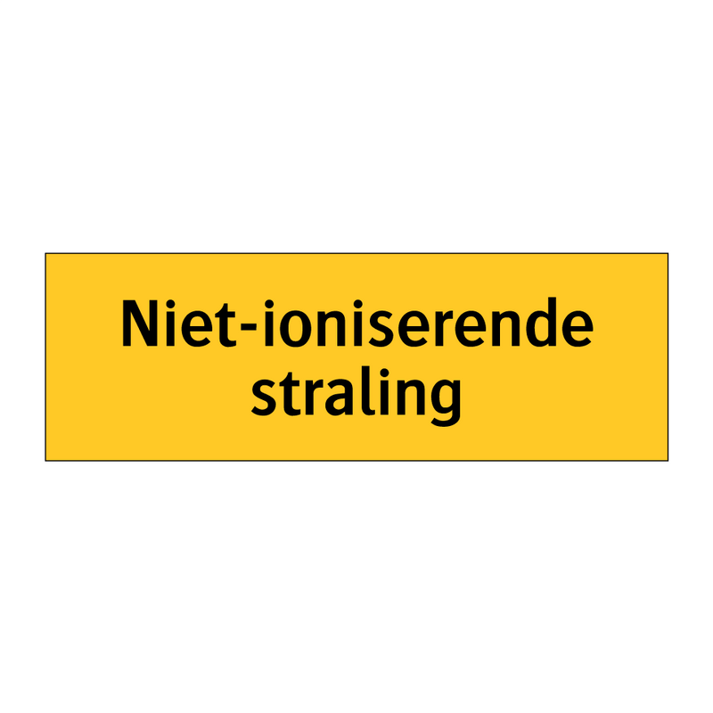 Niet-ioniserende straling & Niet-ioniserende straling & Niet-ioniserende straling