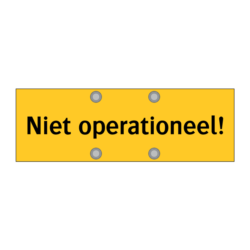 Niet operationeel! & Niet operationeel! & Niet operationeel!