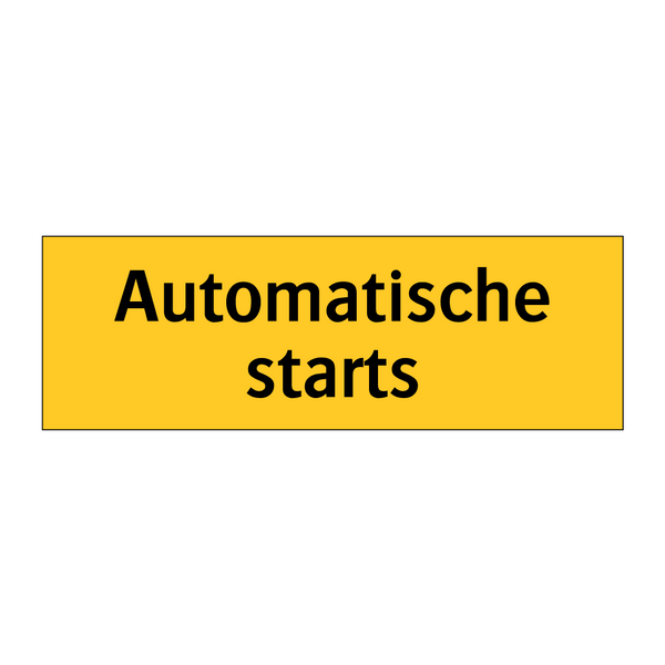 Automatische starts