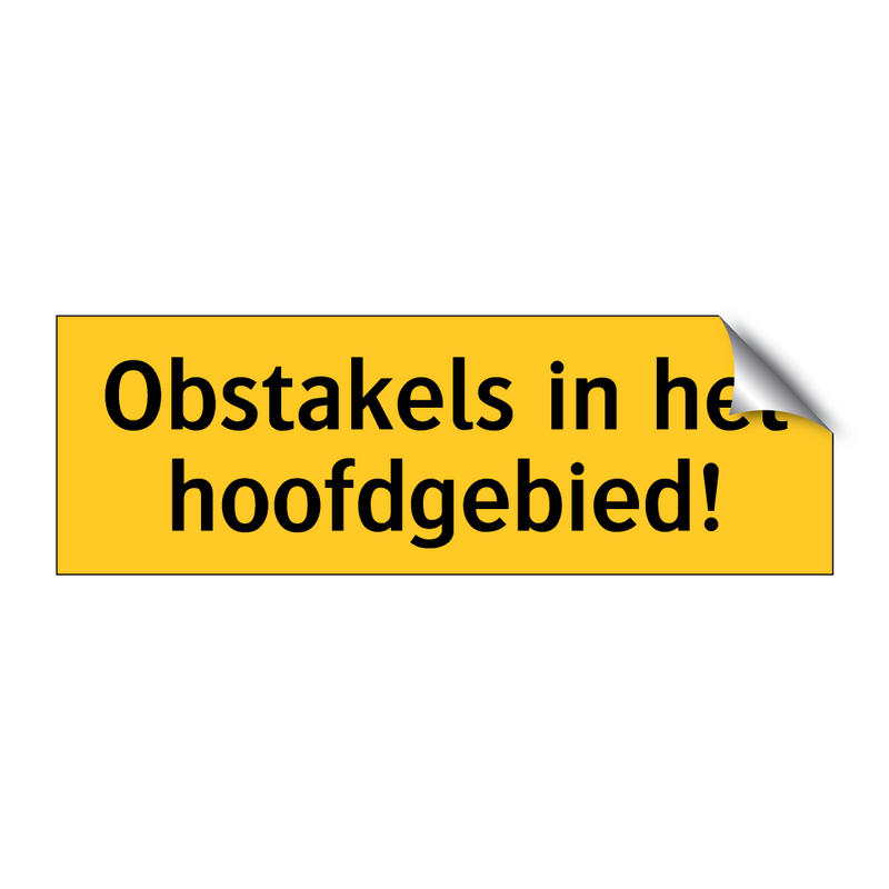 Obstakels in het hoofdgebied! & Obstakels in het hoofdgebied! & Obstakels in het hoofdgebied!