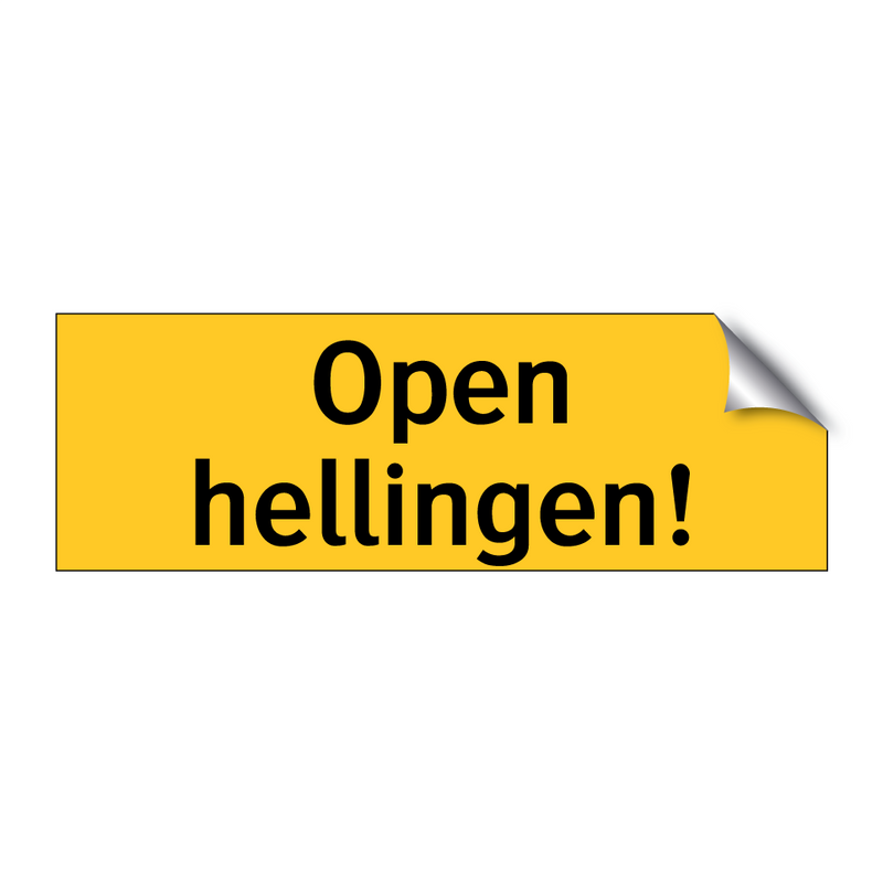 Open hellingen! & Open hellingen! & Open hellingen! & Open hellingen!