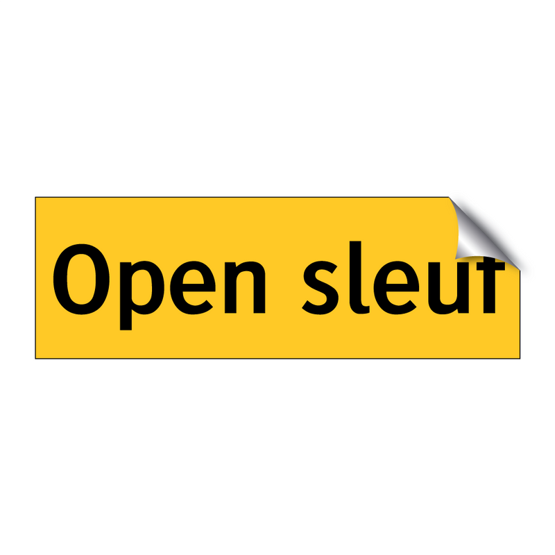 Open sleuf & Open sleuf & Open sleuf & Open sleuf