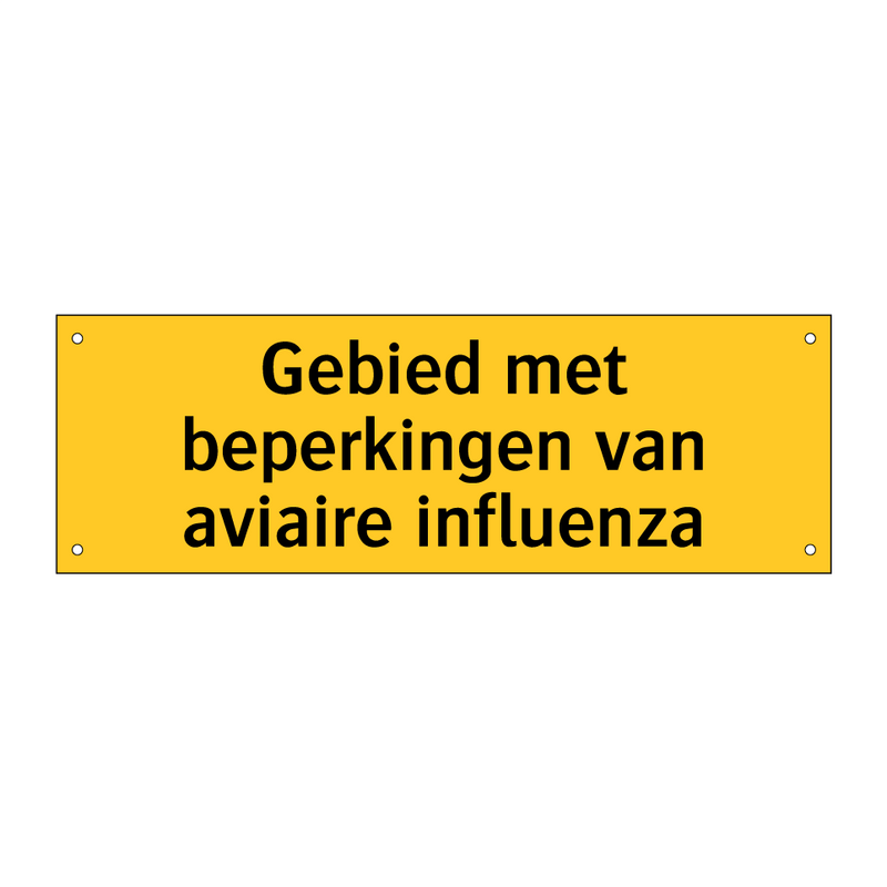 Gebied met beperkingen van aviaire influenza & Gebied met beperkingen van aviaire influenza