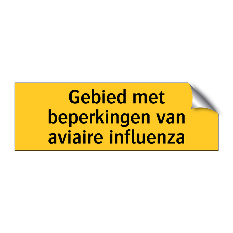 Gebied met beperkingen van aviaire influenza & Gebied met beperkingen van aviaire influenza